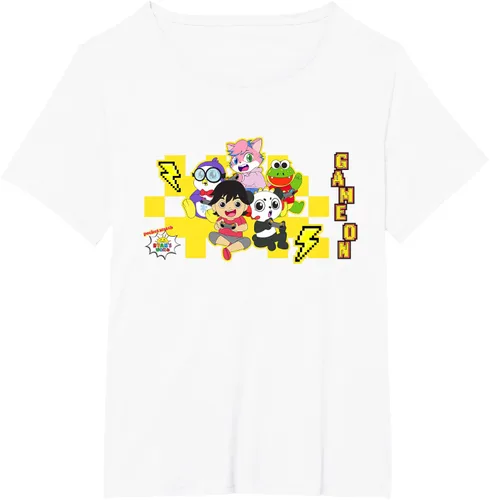 Vista 57 de Ryan's World Game On Characters Camiseta, Negro, S