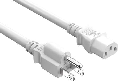 Vista 11 de Cable Leader Cable de alimentación de computadora NEMA 5-15P a IEC C13, cable de alimentación de CA resistente de 3 clavijas para PC, monitor, Negro