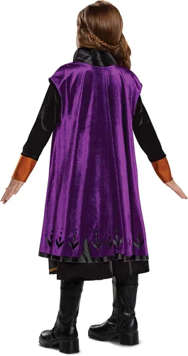 Vista 2 de Disney Anna Frozen 2 Deluxe - Disfraz de Halloween para niñas, talla S (4-6x)