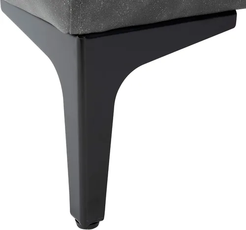Vista 6 de Safavieh Home Elise - Banco rectangular de piel sintética gris y negro de 48 pulgadas