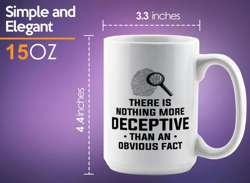 Vista 6 de Taza de café detective de 15 onzas, color blanco, no hay nada, oficial de policía, policía, patrulla, detective, policía, policía, policía, policía