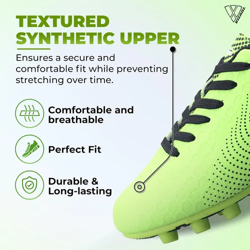 Vista 4 de Vizari USA Stealth - Botines de fútbol para niños y niñas, zapatos deportivos de fútbol para exteriores para niños pequeños, niños grandes, ligeros