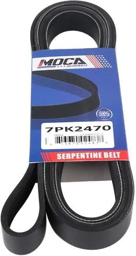 Vista 4 de 7PK2470 EPDM Correa de Serpentín Compatible con 1992 para Dodge D150 y D250, 1992-2003 Dakota, 1998-2003 Durango, 1998-2001 Ram 1500, 1998-2002 Ram