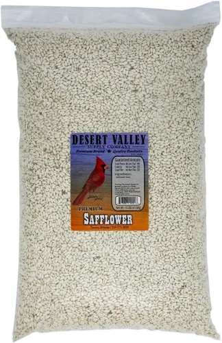 Vista 5 de Desert Valley - Semillas de cártamo, totalmente naturales, sin OMG, alimento para aves silvestres prémium para cardenales, arrendajos, palomas y más