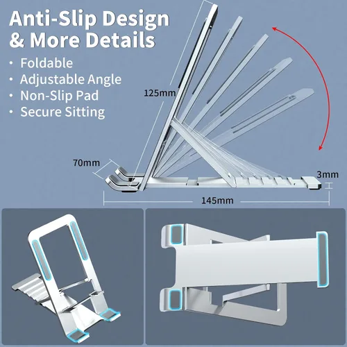 Vista 3 de Soporte de teléfono celular para iPhone 17 Pro Max 17e 16e 16 15 14 13 para Samsung S26 Ultra S25 S23 A17 A16 Pixel 10a soporte de cuna ajustable