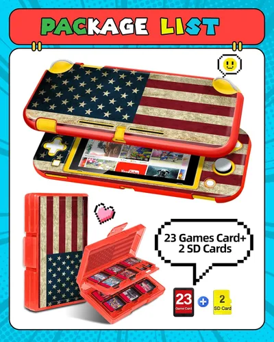 Vista 33 de Gurgitat 2 in 1 for Nintendo Switch Lite Case Protector - 24 Game Card Holder Case & Switch Lite Protective Cover Cute Funny Cartoon Hard Shell for