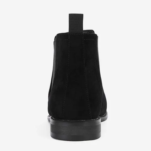 Vista 6 de Coutgo Botas Chelsea para hombre, botas de vestir cómodas de gamuza, botas de tobillo Chukka