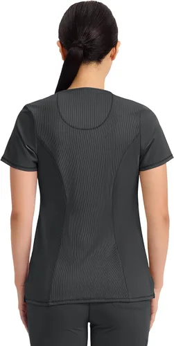 Vista 4 de Cherokee Infinity - Camiseta médica con cuello redondo y 3 bolsillos para Negro