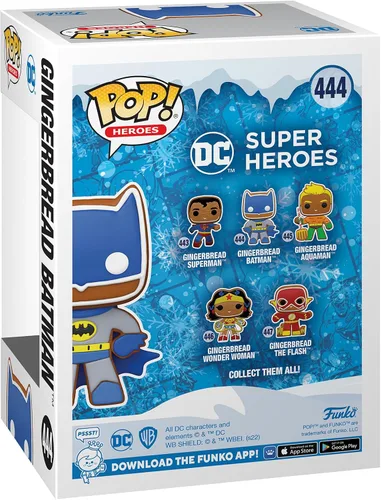 Vista 3 de Funko Pop Heroes: DC Holiday - Batman de pan de jengibre - DC Comics - Figura de vinilo coleccionable - Idea de regalo - Producto oficial - Juguetes