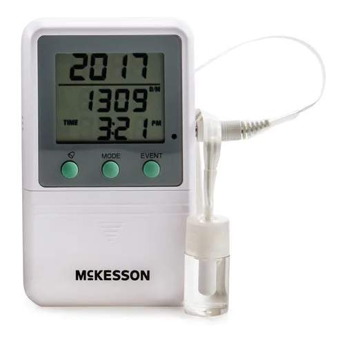 Vista 2 de McKesson Termómetro para nevera, sonda única, pantalla triple, 1 unidad Pantalla triple digital impermeable