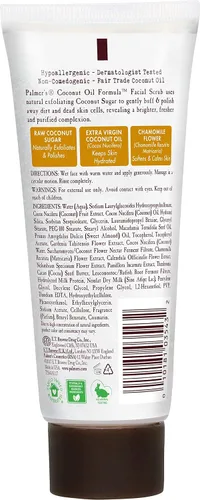 Vista 2 de Palmer's Exfoliante facial de azúcar de coco, fórmula de aceite de coco, 3.17 onzas (paquete de 3)