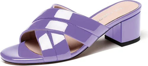 Vista 9 de WAYDERNS Sandalias de tacón bajo con puntera abierta y tacón bajo para mujer, de 2 pulgadas Beige