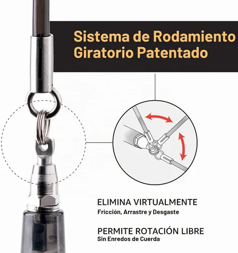 Vista 2 de Buddy Lee Jump Ropes Rope Master - Cuerda de saltar original con rodamientos de bolas, asas de plástico HD de 9 pulgadas. Cuerda de saltar perfecta
