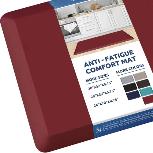 Vista 27 de KitchenClouds Alfombra de Cocina Acolchada Anti Fatiga 17.3"x28" Impermeable, Antideslizante, Alfombras de Pie y Comodidad para Escritorio/Piso