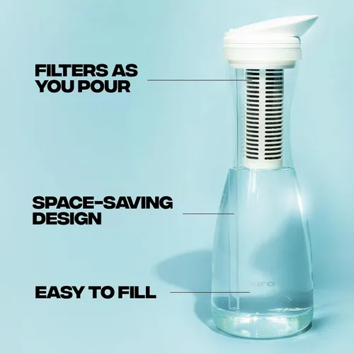 Vista 5 de Puro Glass - Jarra de filtro de agua – Agua limpia en segundos – Volumen de 1.3 L – Filtro que elimina plomo, olores y cloro