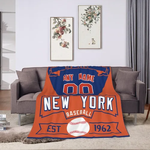 Vista 16 de Manta personalizada para cama, regalo para fanáticos del béisbol, manta de forro polar para invierno y verano, manta personalizada con nombre
