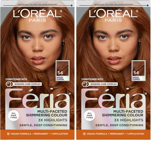 Vista 15 de L'Oreal Paris Feria - Tinte permanente brillante multifacético para el cabello, tinte de alta intensidad para reflejos 3X, 10 negro azabache