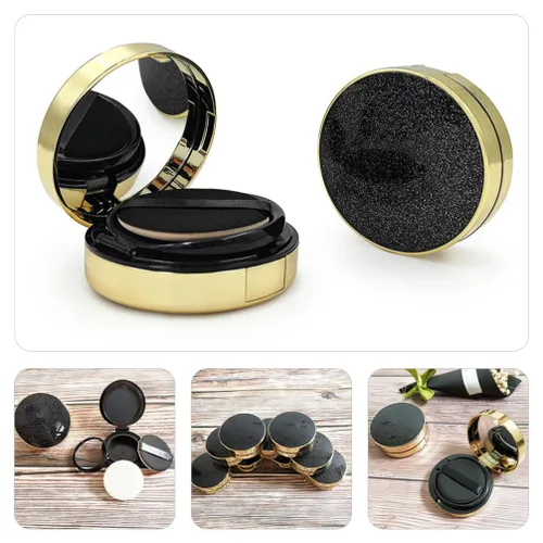 Vista 8 de FOMIYES Estuche robusto 2pcs envases de polvo vacíos Fundación Suelta Puff Box Estuche de maquillaje de viaje recargable
