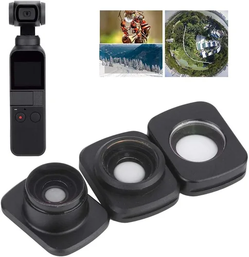 Vista 5 de Juego de 3 filtros para Osmo, micro gran angular/10X macro/ojo de pez Kit de filtro de lente para cámara OSMO