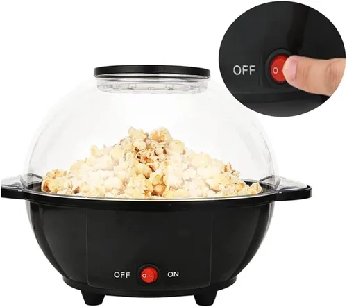 Vista 5 de Popcorn Poppers - Juguete automático de manivela sonriente, versión de entretenimiento en el hogar de pequeña máquina de palomitas de maíz volcadas