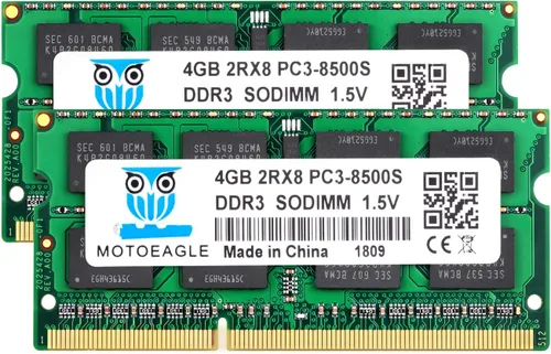 Vista 29 de Motoeagle DDR3-1066 SODIMM 8GB Kit (2X4GB) 2Rx8 PC3 8500 8500S 4GB DDR3 1066MHz 1067MHz CL7 204-Pin 1.5V Non-ECC Unbuffered Laptop Memory RAM Modules