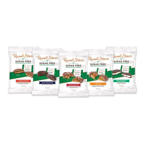 Vista 5 de Russell Stover Delicia de Nuez Pecana con Chocolate Oscuro Sin Azúcar, Bolsa de 3 Onzas (12 Unidades)