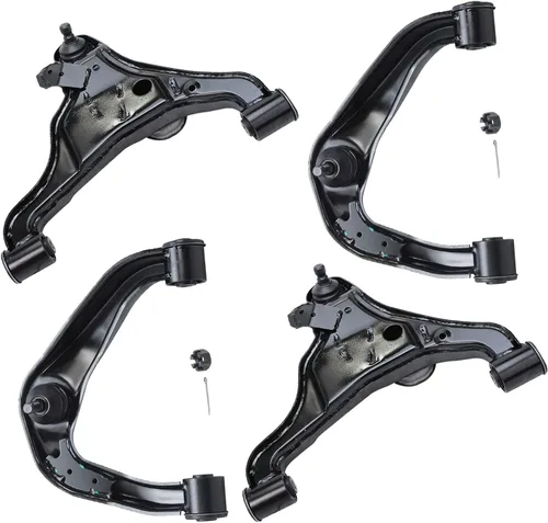 Vista 135 de Detroit Axle - 4 piezas de brazos de control traseros para Ford C-Max, Focus, Mazda 3 5, Volvo C30, C70, S40, V50, 4 brazos de control superiores e