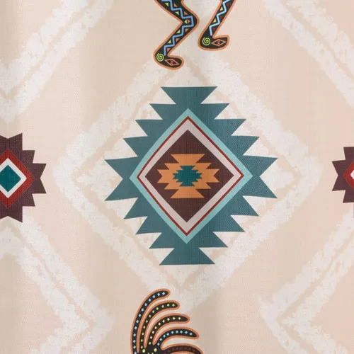 Vista 4 de Avanti Linens - Cortina de ducha de tela, artículos esenciales decorativos para el baño (colección Navajo Dance, 72 pulgadas)