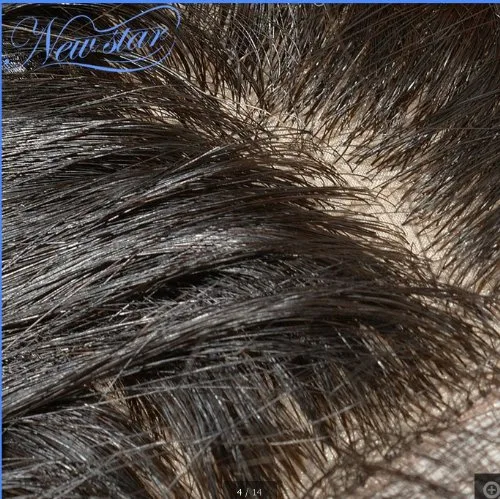 Vista 3 de Encaje cierre 10 "pelo indio 100% Remy Cabello humano Cuerpo onda color natural