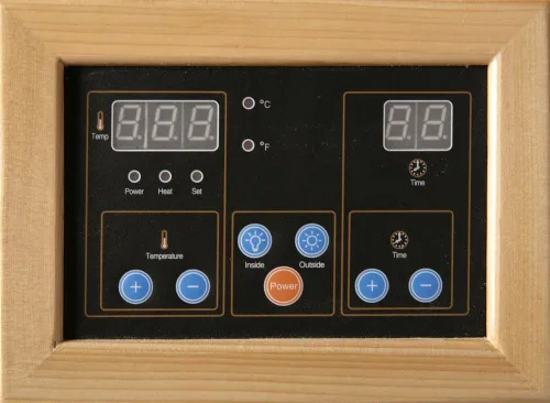 Vista 5 de Sauna de cicuta Tranquility para 4 personas con calentadores infrarrojos de carbono