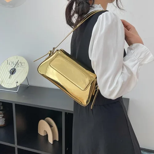 Vista 6 de NAARIIAN Bolso de noche para mujer de los años 90, Y2k, espejo, PU, bolso de mano, bolso de mano, bolso de fiesta, bolso de embrague, bolsos cruzados
