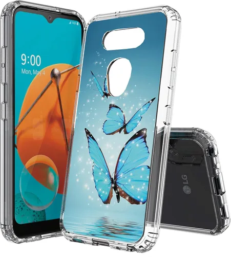 Vista 26 de Compatible con LG Aristo 5, funda transparente impresa, a prueba de golpes, arañazos, compatible con LG Phoenix 5/Fortune 3/Tribute Monarch/Risio 4