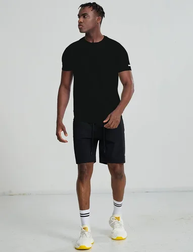 Vista 5 de YumiDay Camisetas de entrenamiento para hombre, ajuste seco, camiseta deportiva atlética que absorbe la humedad, camisetas ligeras de manga corta