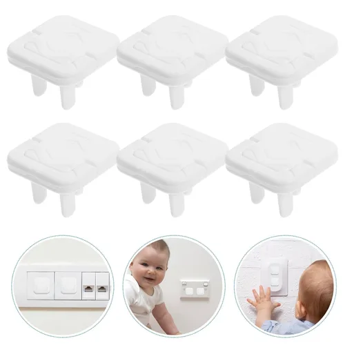 Vista 7 de Levemolo 12pcs Babyproof Socket Covers for Standard Wall Outlets Safety Electrical Outlet Caps Protecting Hands Easy to Install for Home Safety