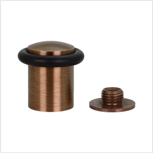 Vista 12 de Topes de puerta EVI Tope de puerta de piso de latón - Cierre de tornillo - Caucho protector - Tope de puerta de 0.79 x 1.14 pulgadas Latón mate