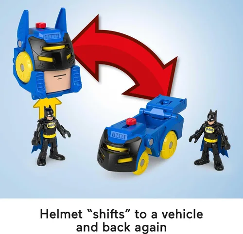 Vista 3 de DC Super Friends Fisher-Price Imaginext Batman - Juego de cambiadores de cabeza y figuras para preescolar, juego de simulación para niños a partir