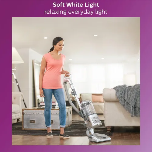 Vista 4 de Philips LED Bombilla BR30 regulable esmerilada sin parpadeo – Tecnología EyeComfort – 650 lúmenes y sin parpadeo – Bombilla A19 esmerilada regulable