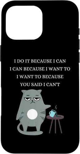 Vista 19 de iPhone 16 Gato malo travieso sarcástico rudo divertido frases caso