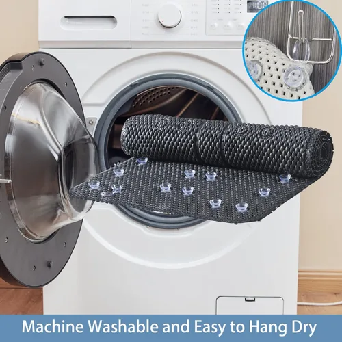 Vista 5 de Webos Alfombrilla suave antideslizante para bañera: tapete de ducha de espuma viscoelástica con ventosas para baño interior de bañera 40 x 16