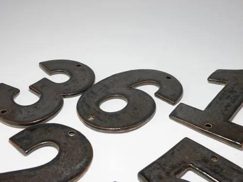 Vista 6 de Stoneware House Numbers, House Tiles, Ceramic house Address Numbers