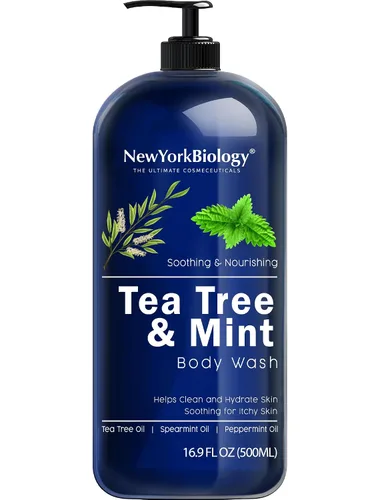 Vista 8 de New York Biology Jabón de árbol de té para hombres y mujeres - Jabón corporal hidratante ayuda a calmar la piel - Limpiador refrescante e hidratante