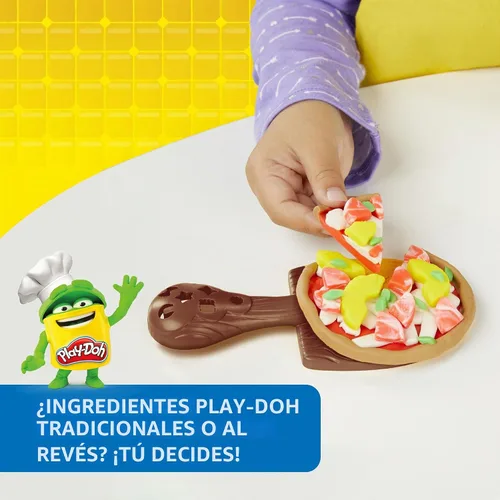 Vista 5 de Play-Doh Stamp 'N Top - Juguete para horno de pizza con 5 colores no tóxicos