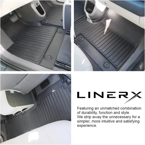 Vista 5 de Para los modelos Hyundai IONIQ 5 2022-2024 (solo consola deslizante) - Alfombrillas personalizadas para automóvil - Cobertura máxima, todo