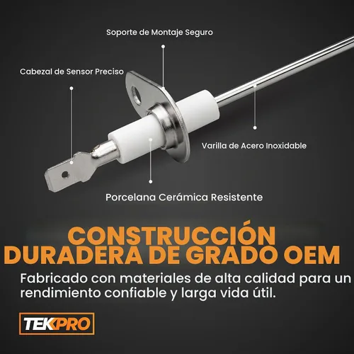 Vista 6 de TEKPRO Reemplazo mejorado OEM para sensor de llama de horno Goodman, compatible con B11726-06