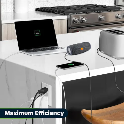 Vista 3 de TOPGREENER Toma USB, toma de pared USB tipo C con 36 W Power Delivery, receptáculo dúplex resistente a manipulaciones de 15 A, salida USB C