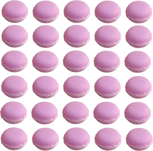 Vista 5 de HAN SHENG Organizador de joyas para aretes, anillos, collares, paquete de 30 lindos macarrones de 1.6 pulgadas, mini estuches de viaje, contenedores