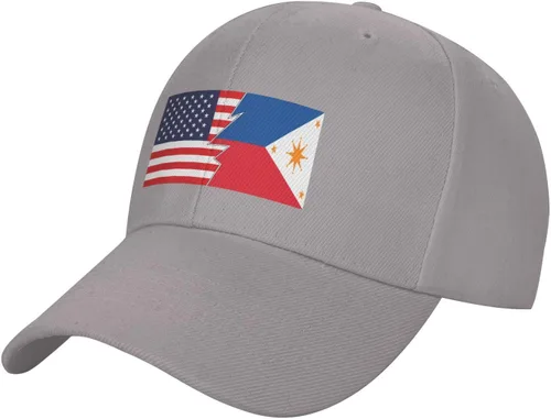 Vista 10 de Flag of Negros Republic and America Baseball Cap for Men Women Hat Adjustable Solid Color Trucker Hats