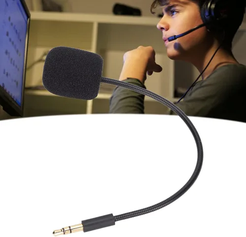 Vista 4 de Vbestlife Micrófono universal de juego de 0.138in, reemplazo del micrófono de auriculares, micrófono de repuesto flexible de 360 grados