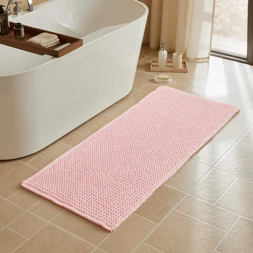 Vista 117 de Triohero Tapete de baño con diseño de gofre, tapete de baño pequeño y bohemio, antideslizante, lavable, ultra suave, súper absorbente, de secado