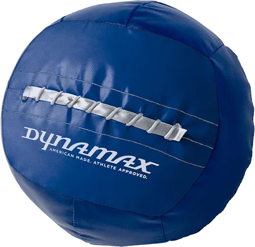 Vista 2 de Dynamax Standard Medicine Ball, 4–30 lb Soft Shell Wall Ball, 14-Inch Weighted Exercise Ball for Strength Training, Core Workouts, Conditioning &